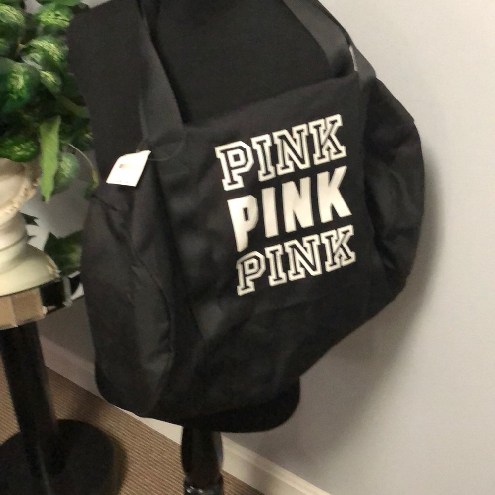 Pink duffle bag